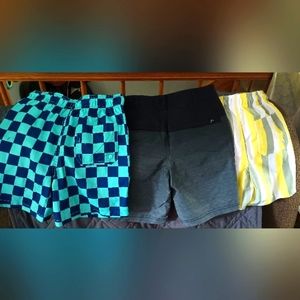 NWT Boys swim trunks (LOT Of 3) Small (6/7) Cat & Jack/ ART Class